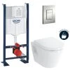 Grohe Pack WC Bâti Autoportant Rapid SL + WC Suspendu Integra + Abattant Softclose + Plaque Chrome Mat (ProjectIntegra-5) -GROHE Soldes 59412226 1