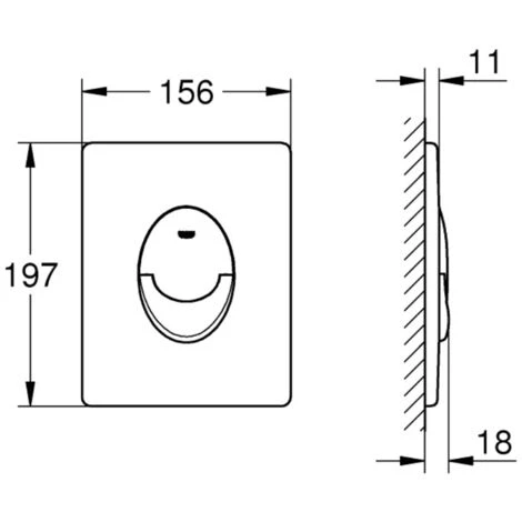 GROHE Pack WC Sans Bride Bau Ceramic Avec Abattant Slim + Bâti Support WC Rapid SL + Plaque De Commande Start, Chromé 6 GROHE Pack WC Sans Bride Bau Ceramic Avec Abattant Slim + Bâti Support WC Rapid SL + Plaque De Commande Start, Chromé – Image 4