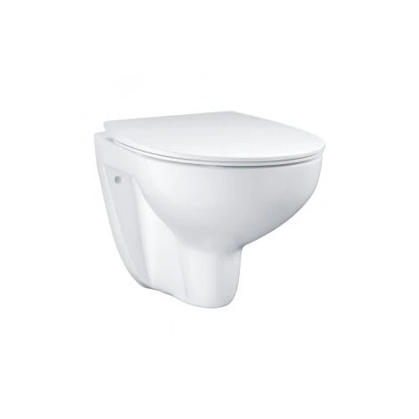 GROHE Pack WC Sans Bride Bau Ceramic Avec Abattant Slim + Bâti Support WC Rapid SL + Plaque De Commande Start, Chromé 7 GROHE Pack WC Sans Bride Bau Ceramic Avec Abattant Slim + Bâti Support WC Rapid SL + Plaque De Commande Start, Chromé – Image 5