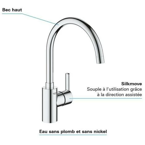 Mitigeur évier Monocommande Chromé FEEL Bec Haut - GROHE - 30184002 5 Mitigeur évier Monocommande Chromé FEEL Bec Haut - GROHE - 30184002 – Image 3