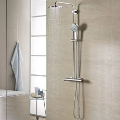 GROHE Colonne De Douche Thermostatique Rainshower System 210 Avec Nettoyant GrohClean -GROHE Soldes 59973933 3