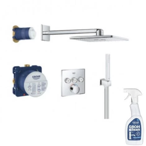 GROHE Ensemble Douche Encastrable SmartControl Avec Nettoyant Robinetterie GrohClean 3 GROHE Ensemble Douche Encastrable SmartControl Avec Nettoyant Robinetterie GrohClean