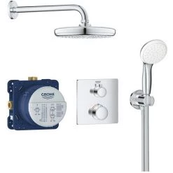 GROHE Ensemble Douche Encastrable Grohtherm Tempesta 210 Avec Nettoyant Robinetterie GrohClean 7 GROHE Ensemble Douche Encastrable Grohtherm Tempesta 210 Avec Nettoyant Robinetterie GrohClean -GROHE Soldes 60033126 2