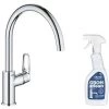 GROHE Mitigeur Cuisine Start Flow Bec Haut Chromé + Nettoyant Robinetterie GrohClean 1 GROHE Mitigeur Cuisine Start Flow Bec Haut Chromé + Nettoyant Robinetterie GrohClean -GROHE Soldes 60033198 1