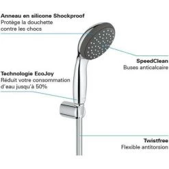 Ensemble De Douche 2 Jets - Avec Support Mural - GROHE -GROHE Soldes 60043651 3