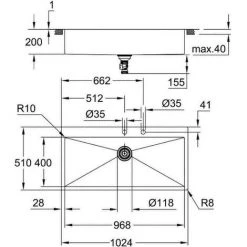 GROHE Évier En Acier Inoxydable K800 31586SD1 7 GROHE Évier En Acier Inoxydable K800 31586SD1 -GROHE Soldes 60107667 3