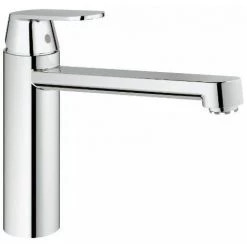 Grohe 30194000 Mitigeur Eurosmart Cosmopolitan Pour évier, Hauteur De Col Moyenne, Basse Pression Pour Chauffe-eau Ouvert