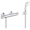 Grohe Precision Flow Set De Mitigeur De Douche Thermostatique + Douchette 2 Jets + Support Mural Ajustable + Flexible 1750mm, Chrome -GROHE Soldes 60567006 1