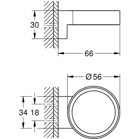 Grohe Selection Cadre Support, Hard Graphite (41027A00) 7 Grohe Selection Cadre Support, Hard Graphite (41027A00) – Image 5