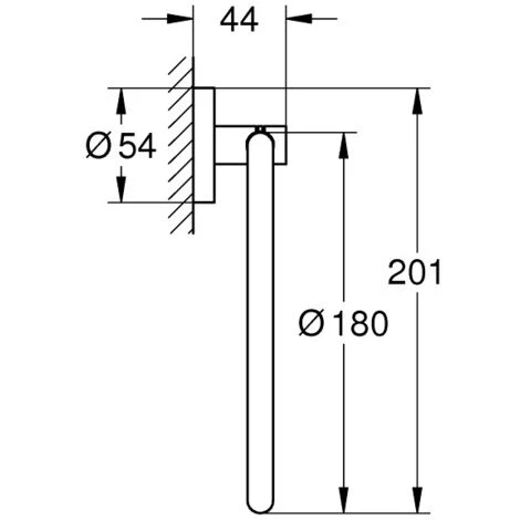 Grohe Essentials Anneau Porte-serviette En Métal Avec Fixations Cachées, Warm Sunset (40365DA1) 4 Grohe Essentials Anneau Porte-serviette En Métal Avec Fixations Cachées, Warm Sunset (40365DA1) – Image 2
