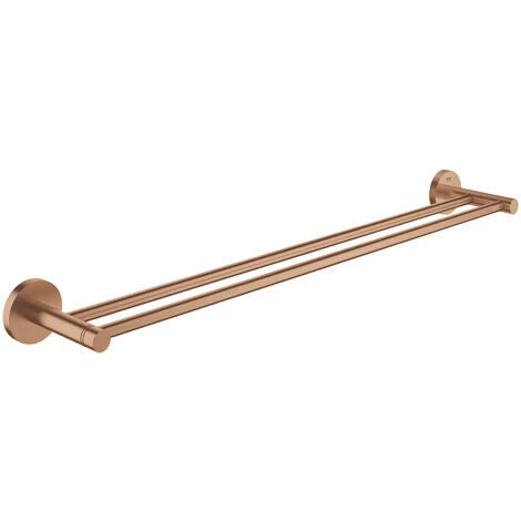 Grohe Essentials Double Barre Porte-serviettes En Métal Avec Fixations Cachées, Warm Sunset Brossé (40802DL1) 3 Grohe Essentials Double Barre Porte-serviettes En Métal Avec Fixations Cachées, Warm Sunset Brossé (40802DL1)