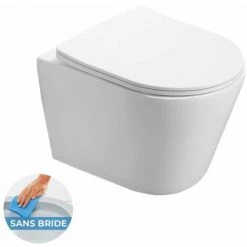 Grohe Pack WC Bâti-support Rapid SL + WC Sans Bride Infinitio + Abattant Softclose + Plaque Chrome (RapidSL-Infinitio-8) 8 Grohe Pack WC Bâti-support Rapid SL + WC Sans Bride Infinitio + Abattant Softclose + Plaque Chrome (RapidSL-Infinitio-8) -GROHE Soldes 62517898 2