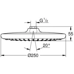 Grohe Essence Set De Douche Encastré Avec Douche De Tête XXL 250, Douchette 2 Jets Et 2 Douchettes Latérales, Chrome (25219001-Spa) -GROHE Soldes 62517908 3