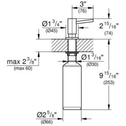 Grohe Cosmopolitan Distributeur De Savon Liquide Avec Pompe Et Réservoir 500ml, Hard Graphite (40535A00) -GROHE Soldes 63011888 3