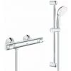 Grohe Precision Flow Set De Mitigeur De Douche Thermostatique + Douchette 2 Jets + Barre De Douche 600mm + Flexible 1750mm, Chrome -GROHE Soldes 63011984 1