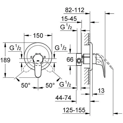 Mitigeur De Lavabo à Encastrer Pour Salle De Bain Chromé Grohe Swift M5 4 Mitigeur De Lavabo à Encastrer Pour Salle De Bain Chromé Grohe Swift M5 – Image 2