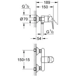 Mitigeur De Douche Externe Monocommande Design Grohe Start Edge M3 -GROHE Soldes 65032793 3