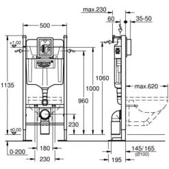 Grohe Pack WC Bâti-support Autoportant + WC Sans Bride Lucco Brilla + Abattant Softclose + Plaque Chrome Mat (ProjectBrilla-5) 10 Grohe Pack WC Bâti-support Autoportant + WC Sans Bride Lucco Brilla + Abattant Softclose + Plaque Chrome Mat (ProjectBrilla-5) -GROHE Soldes 67432035 4