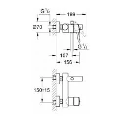 GROHE Concetto Mitigeur Bain / Douche 32700001 (Import Allemagne) -GROHE Soldes 68782276 2