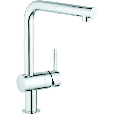 Mitigeur D'évier MINTA DN 15, Bec L, Chrome Basse Pression GROHE 3 Mitigeur D'évier MINTA DN 15, Bec L, Chrome Basse Pression GROHE