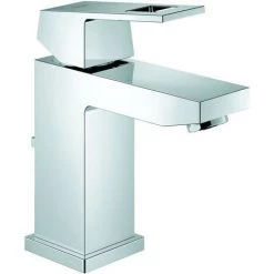 Mitigeur Lavabo EUROCUBE DN 15, Garniture De Vidage 1 1 / 4Z Avec EcoJoy 5,7 L/min SpeedClean Mousseur Chrome GROHE