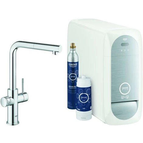 Kit De Démarrage BLUE HOME Mitigeur évier Bec L Chromé GROHE 3 Kit De Démarrage BLUE HOME Mitigeur évier Bec L Chromé GROHE