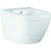 Bidet Mural EURO KERAMIK 1 Trou Pour Robinetterie, Avec Trop-plein Blanc GROHE -GROHE Soldes 69128536 1