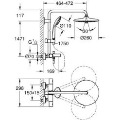 GROHE Colonne Bain Douche Euphoria System 260 -GROHE Soldes 6915054 3
