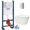 Grohe Pack WC Bâti Autoportant + WC Sans Bride SAT Brevis + Abattant Ultra-fin Softclose + Plaque Chrome Mat (ProjectBrevis-5) -GROHE Soldes 69629249 1