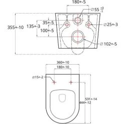 Grohe Pack WC Bâti Autoportant + WC Sans Bride SAT Brevis + Abattant Ultra-fin Softclose + Plaque Chrome Mat (ProjectBrevis-5) -GROHE Soldes 69629249 5