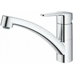 Grohe Bau Eco Robinet De Cuisine 1 Trou Avec Bec Bas Pivotant Chromé - Chrome