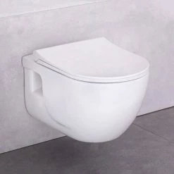 Grohe Pack WC Bâti-support Autoportant + WC Sans Bride Lucco Brilla + Abattant Softclose + Plaque Blanche (ProjectBrilla-4) -GROHE Soldes 71177748 2