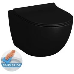 Grohe Pack WC Bâti Autoportant Rapid SL + WC Sans Bride Infinitio 2.0 Noir Mat + Abattant Softclose + Plaque Noir Mat 8 Grohe Pack WC Bâti Autoportant Rapid SL + WC Sans Bride Infinitio 2.0 Noir Mat + Abattant Softclose + Plaque Noir Mat -GROHE Soldes 72226411 2