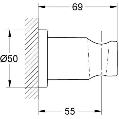 Grohe Rainshower Support Mural Pour Douchette (27074A00) 4 Grohe Rainshower Support Mural Pour Douchette (27074A00) – Image 2