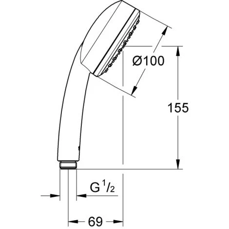 Grohe Tempesta Cosmopolitan 100 Douchette 1 Jet (26082002) 4 Grohe Tempesta Cosmopolitan 100 Douchette 1 Jet (26082002) – Image 2