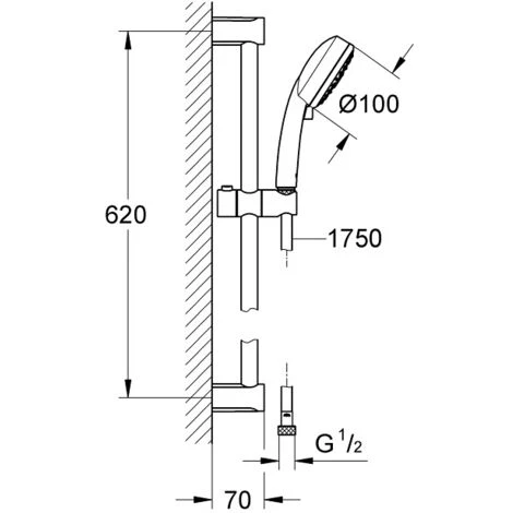 Grohe Tempesta Cosmopolitan 100 Ensemble De Douche 4 Jets (27787002) 4 Grohe Tempesta Cosmopolitan 100 Ensemble De Douche 4 Jets (27787002) â Image 2