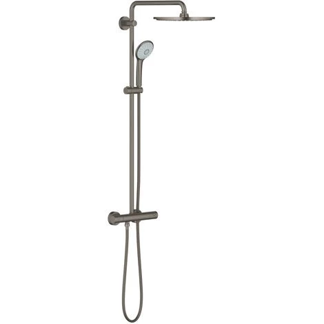 Grohe Euphoria System 310 Colonne De Douche Avec Thermostatique Pour Montage Mural, Hard Graphite Brossé (26075AL0) 3 Grohe Euphoria System 310 Colonne De Douche Avec Thermostatique Pour Montage Mural, Hard Graphite Brossé (26075AL0)