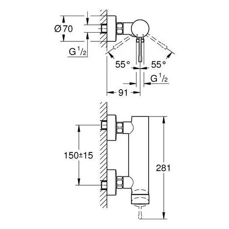 Grohe Essence Mitigeur Monocommande Douche (33636DL1) 4 Grohe Essence Mitigeur Monocommande Douche (33636DL1) – Image 2