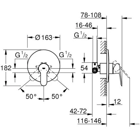 Grohe Mitigeur Monocommande Pour Douche (MitigeurD3) 4 Grohe Mitigeur Monocommande Pour Douche (MitigeurD3) – Image 2