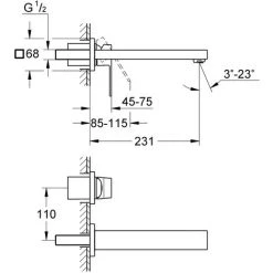 GROHE Eurocube Mitigeur Monocommande 2 Trous Lavabo Taille M 23447000 7 GROHE Eurocube Mitigeur Monocommande 2 Trous Lavabo Taille M 23447000 -GROHE Soldes 7778014 3