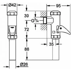 Levier Grohe 43056000