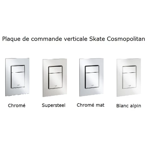 GROHE Bati Support Rapid SL Avec Plaque Commande, Plaque Commande Skate Air, Horizontal , Blanc Alpin 6 GROHE Bati Support Rapid SL Avec Plaque Commande, Plaque Commande Skate Air, Horizontal , Blanc Alpin – Image 4