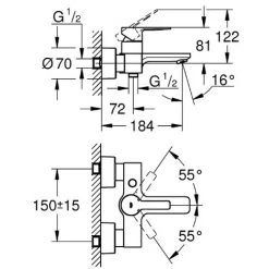 GROHE - Mitigeur Bain/Douche Grohe Lineare 5 GROHE - Mitigeur Bain/Douche Grohe Lineare -GROHE Soldes 8203715 2