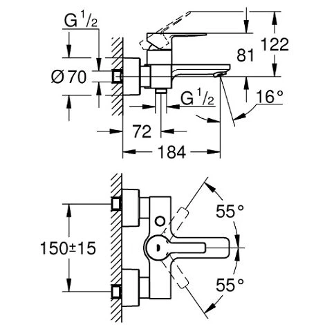 GROHE - Mitigeur Bain/Douche Grohe Lineare 4 GROHE - Mitigeur Bain/Douche Grohe Lineare – Image 2