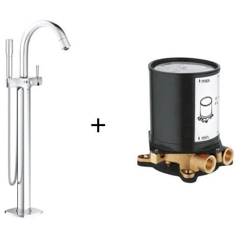 GROHE - Robinet De Baignoire Sur Pied Grandera Grohe + Livré Avec Corps Encastré 3 GROHE - Robinet De Baignoire Sur Pied Grandera Grohe + Livré Avec Corps Encastré