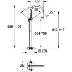 GROHE - Robinet De Baignoire Sur Pied Grandera Grohe + Livré Avec Corps Encastré 10 GROHE - Robinet De Baignoire Sur Pied Grandera Grohe + Livré Avec Corps Encastré -GROHE Soldes 8249358 4