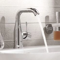 GROHE Mitigeur Lavabo Essence Taille M, Cool Sunrise Brossé - Finition Doré Brillant -GROHE Soldes 8338878 3