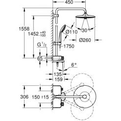 Grohe Euphoria SmartControl System 260 Mono Colonne De Douche Avec Thermostatique Bain/Douche (26510000) 8 Grohe Euphoria SmartControl System 260 Mono Colonne De Douche Avec Thermostatique Bain/Douche (26510000) -GROHE Soldes 8812059 2