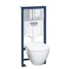 Grohe Pack WC Suspendu Compact Solido + Abattant + Plaque Chromée + Bâti Grohe 2 Grohe Pack WC Suspendu Compact Solido + Abattant + Plaque Chromée + Bâti Grohe -GROHE Soldes 8855507 1