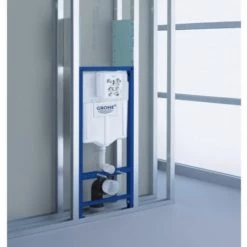 Grohe Pack WC Suspendu Compact Solido + Abattant + Plaque Chromée + Bâti Grohe -GROHE Soldes 8855507 3